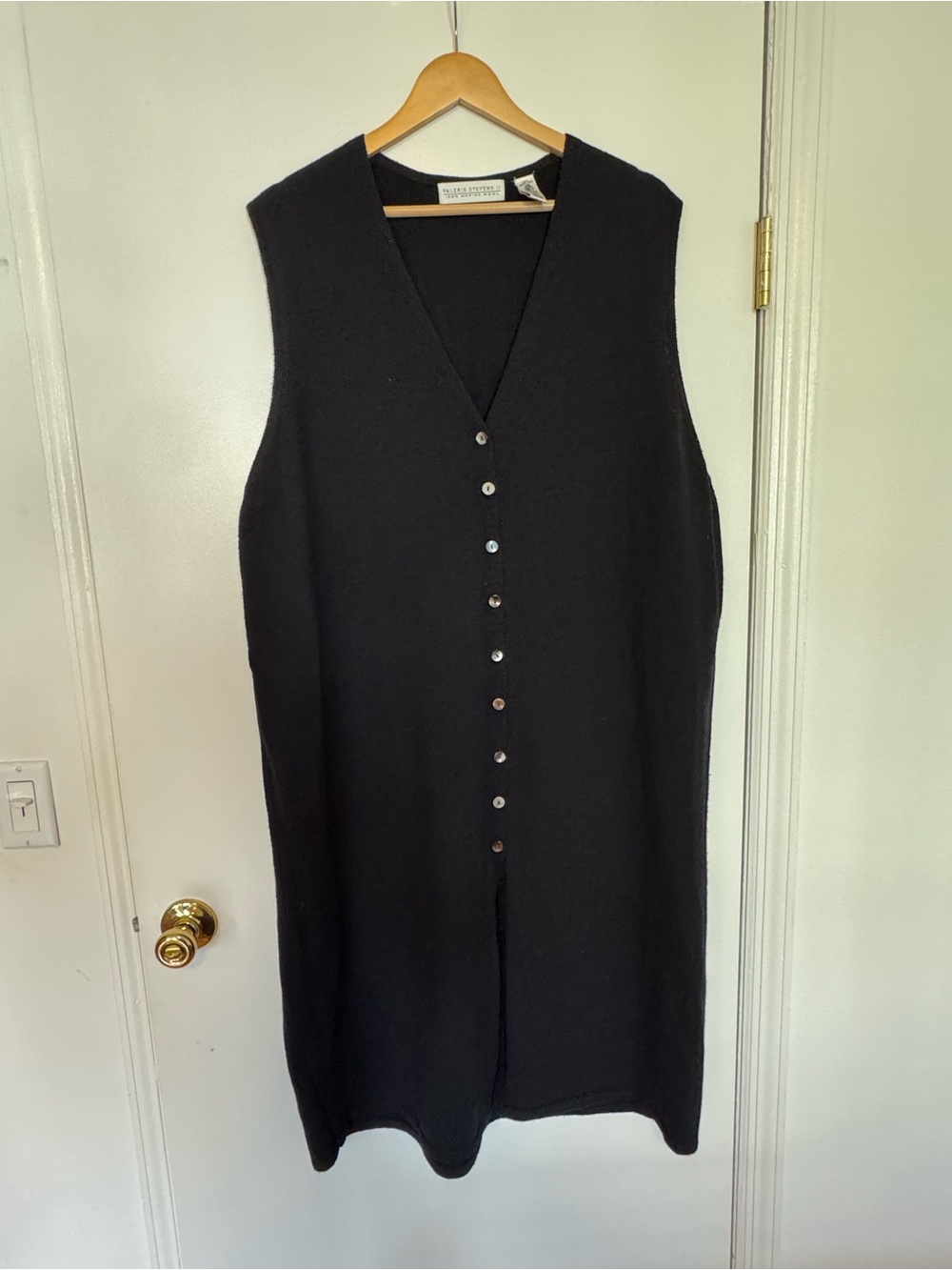 Vintage 90s Valerie Steves II 100% Merino Wool Sweater Dress - Plus size